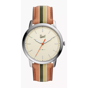 Watch strap Fossil FS5559 Leather Multicolor 22mm